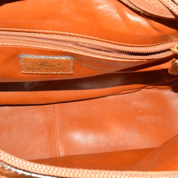 RENE Italy CANVAS & LEATHER SHOULDER BAG - Picture 8 of 8